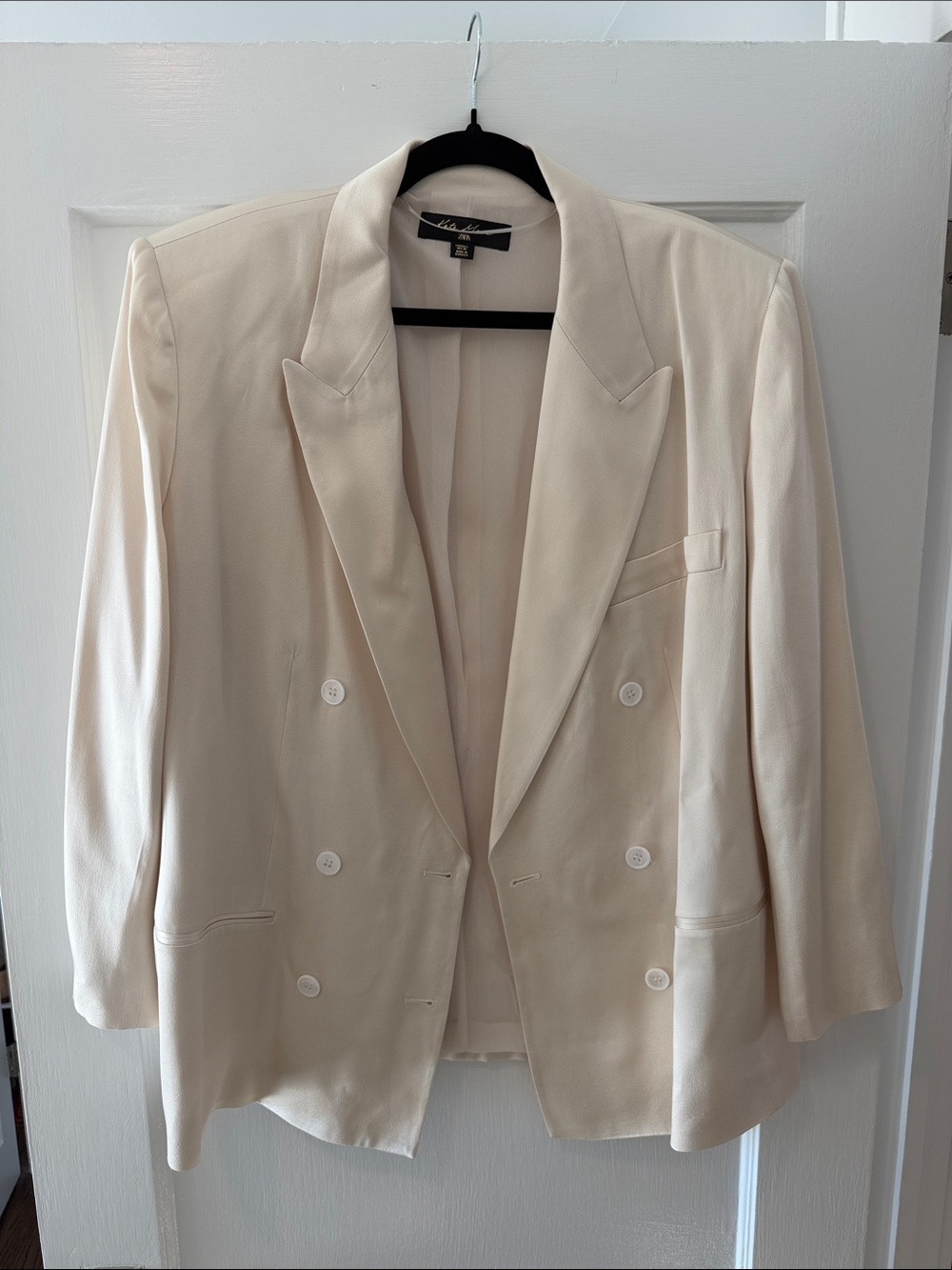 Kate Moss for Zara Cream Double-Breasted Blazer